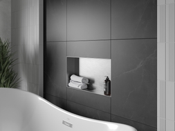 Mexen X-Wall-NR výklenková polica bez príruby 60 x 30 cm, inox - 1911603010