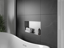 Mexen X-Wall-NR zapustená polica bez obruby 60 x 30 cm, inox - 1911603010