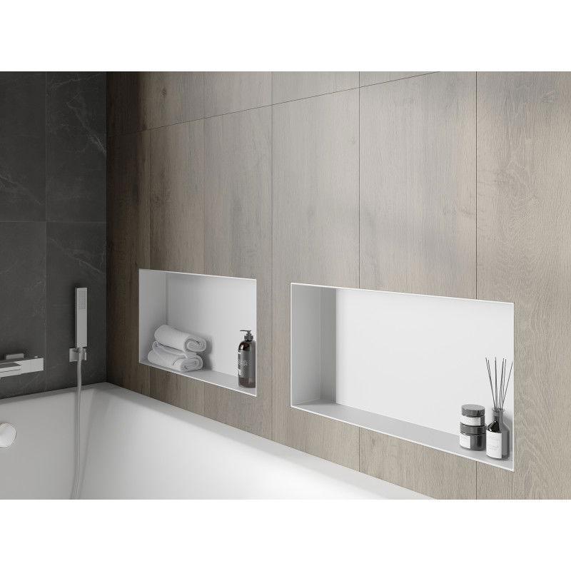 Mexen X-Wall-NR vstavaná polica bez príruby 60 x 30 cm, biela - 1921603010