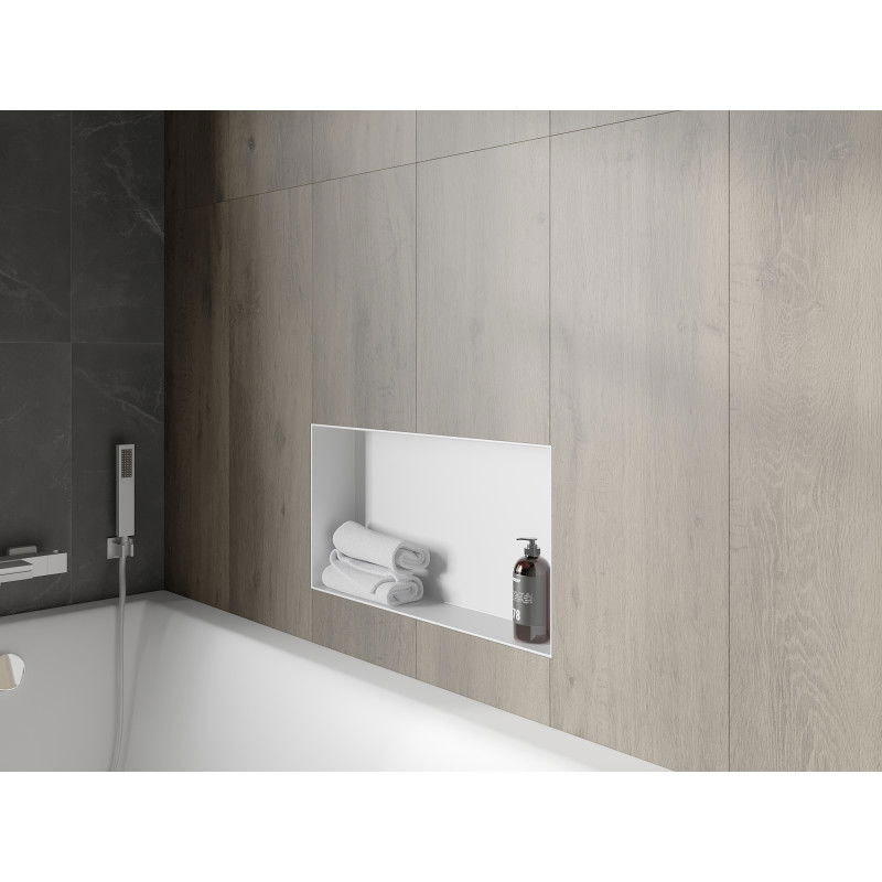 Mexen X-Wall-NR vstavaná polica bez príruby 60 x 30 cm, biela - 1921603010