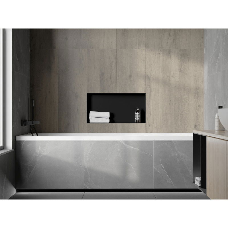 Mexen X-Wall-NR vstavaná polica bez príruby 60 x 30 cm, čierna - 1971603010