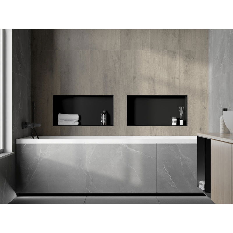 Mexen X-Wall-NR vstavaná polica bez príruby 60 x 30 cm, čierna - 1971603010