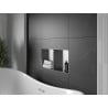 Mexen X-Wall-NR zapustená polica bez obruby s poličkou 60 x 30 cm, inox - 1911603010S