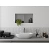Mexen X-Wall-NR zapustená polica bez obruby s poličkou 60 x 30 cm, inox - 1911603010S