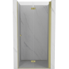 Mexen Mist-F sklápacie sprchové dvere pravé 110 cm, transparentné, zlaté kartáčované - 8A6-110-000-55-00-P