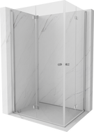 Mexen Mist-F Duo sprchovací kút skladací 85 x 80 cm, transparentný, chróm - 8A6-085L-080P-01-00