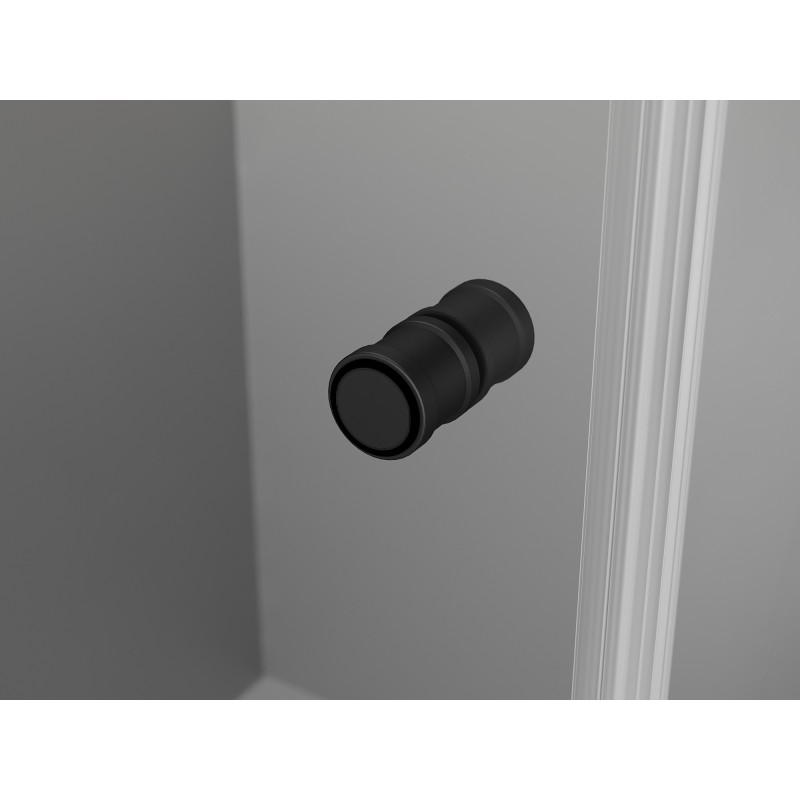 Mexen Mist-F skladacie sprchové dvere pravé 80 cm, priehľadné, čierne - 8A6-080-000-70-00-P