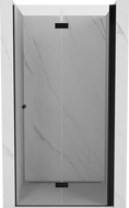 Mexen Mist-F skladacie sprchové dvere pravé 80 cm, priehľadné, čierne - 8A6-080-000-70-00-P
