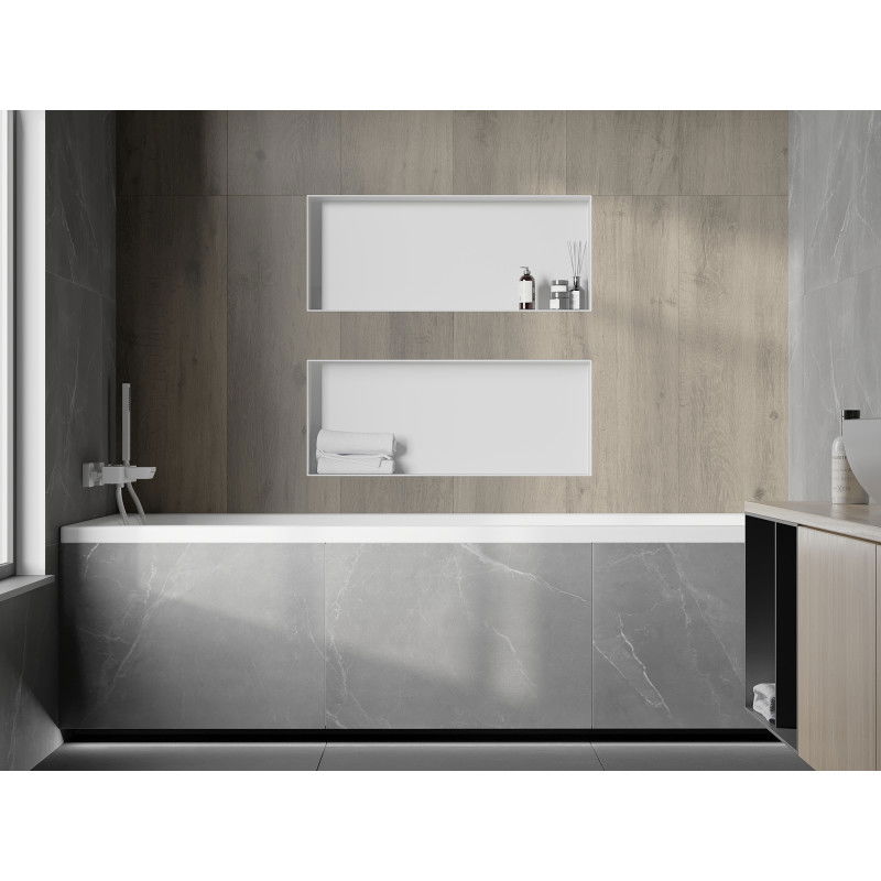 Mexen X-Wall-NR nika polica bez obruby 75 x 30 cm, biela - 1921753010