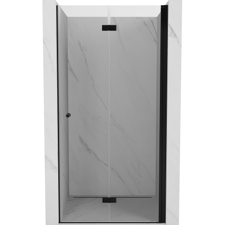 Mexen Mist-F sklápacie sprchové dvere pravé 115 cm, transparentné, čierne - 8A6-115-000-70-00-P