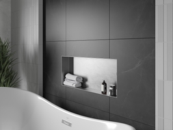 Mexen X-Wall-NR nástenná polica bez lemovania 75 x 30 cm, inox - 1911753010