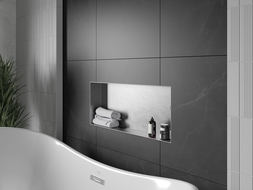 Mexen X-Wall-NR zapustená polica bez obruby 75 x 30 cm, inox - 1911753010