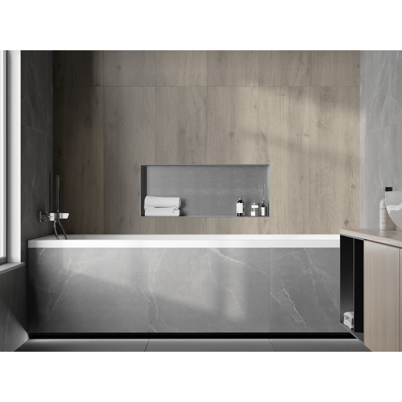 Mexen X-Wall-NR nástenná polica bez lemovania 75 x 30 cm, inox - 1911753010