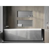 Mexen X-Wall-NR nástenná polica bez príruby 75 x 30 cm, inox - 1911753010