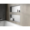 Mexen X-Wall-NR nástenná polica bez príruby 75 x 30 cm, inox - 1911753010