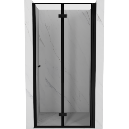 Mexen Mist-F skladacie sprchové dvere pravé 90 cm, čierny rám, čierne - 8A6-090-000-70-70-P