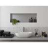 Mexen X-Wall-NR zapustená polica bez obruby 90 x 30 cm, inox - 1911903010