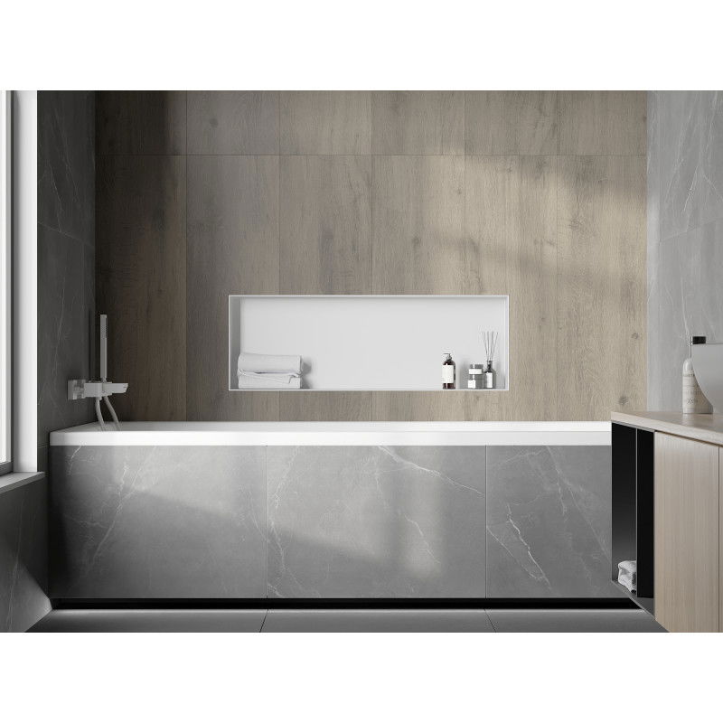 Mexen X-Wall-NR výklenková polica bez príruby 90 x 30 cm, biela - 1921903010