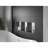 Mexen X-Wall-NR vstavaná polica bez lemu s policou 90 x 30 cm, inox - 1911903010S