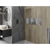 Mexen X-Wall-NR vstavaná polica bez lemu s policou 90 x 30 cm, inox - 1911903010S