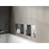 Mexen X-Wall-NR vstavaná polica bez lemu s policou 90 x 30 cm, inox - 1911903010S