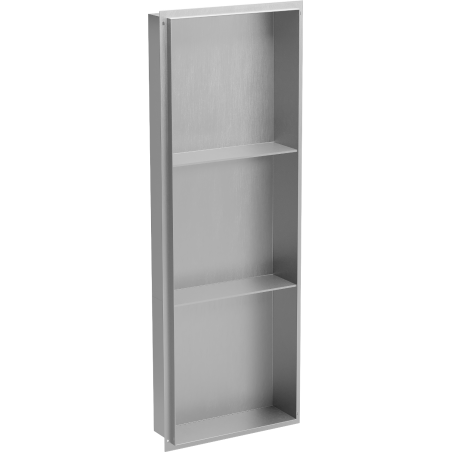 Mexen X-Wall-NR vstavaná polica bez lemu s policou 90 x 30 cm, inox - 1911903010S