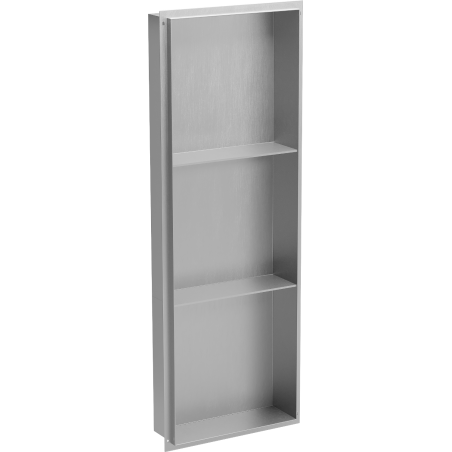Mexen X-Wall-NR zapustená polica bez obruby s poličkou 90 x 30 cm, inox - 1911903010S
