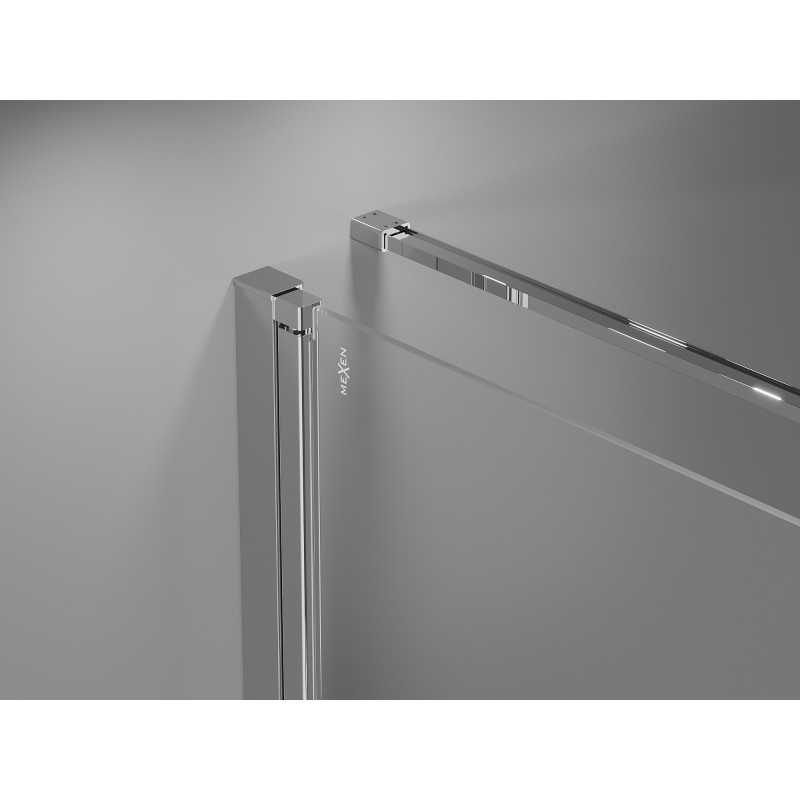 Mexen Mist-F skladacia sprchová kabína pravá 95 x 80 cm, transparentná, chróm - 8A6T-095-080-01-00-P