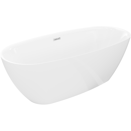 Mexen Luvo Slim voľne stojaca vaňa 170 x 75 cm, biela, prepad chróm - 52801707500-01