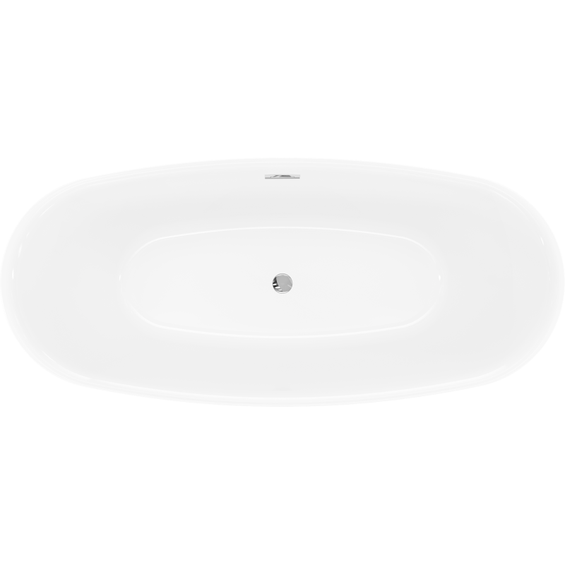 Mexen Luvo Slim voľne stojaca vaňa 170 x 75 cm, biela, prepad chróm - 52801707500-01