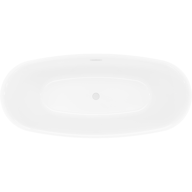 Mexen Luvo Slim voľne stojaca vaňa 170 x 75 cm, biela, biely prepad - 52801707500-20