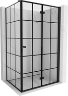 Mexen Mist-F T skladacia sprchová kabína pravá 70 x 90 cm, čierna mriežka, čierna - 8A6T-070-090-70-77-P