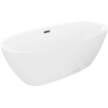 Mexen Luvo Slim voľne stojaca vaňa 170 x 75 cm, biela, prepad čierny - 52801707500-70