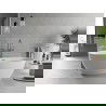 Mexen Luvo Slim samostatne stojaca vaňa 170 x 75 cm, biela, preliv gun metal - 52801707500-95