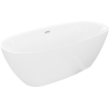 Mexen Luvo Slim voľne stojaca vaňa 170 x 75 cm, biela, prepad brúsený nikel - 52801707500-97