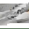 Mexen Luvo Slim voľne stojaca vaňa 170 x 75 cm, biela, prepad brúsený nikel - 52801707500-97