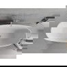 Mexen Luvo Slim voľne stojaca vaňa 170 x 75 cm, biela, prepad brúsený nikel - 52801707500-97