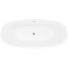 Mexen Luvo Slim voľne stojaca vaňa 170 x 75 cm, biela/čierna, prepad chróm - 52801707575-01