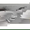 Mexen Luvo Slim voľne stojaca vaňa 170 x 75 cm, biela/čierna, prepad chróm - 52801707575-01