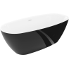 Mexen Luvo Slim voľne stojaca vaňa 170 x 75 cm, biela/čierna, biely prepad - 52801707575-20