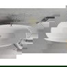 Mexen Luvo Slim voľne stojaca vaňa 170 x 75 cm, biela/čierna, prepad zlatý brúsený - 52801707575-55