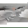 Mexen Luvo Slim voľne stojaca vaňa 170 x 75 cm, biela/čierna, prepad ružové zlato - 52801707575-60