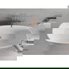 Mexen Luvo Slim voľne stojaca vaňa 170 x 75 cm, biela/čierna, prepad medená kartáčovaná - 52801707575-65