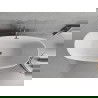 Mexen Luvo Slim voľne stojaca vaňa 170 x 75 cm, biela/čierna, preliv gun gray brúsený - 52801707575-66