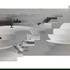 Mexen Luvo Slim voľne stojaca vaňa 170 x 75 cm, biela/čierna, preliv čierny - 52801707575-70