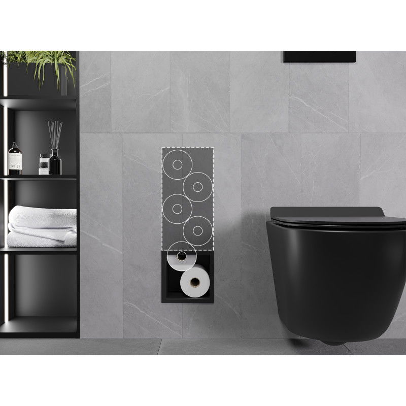 Mexen X-Wall-B zásobník na toaletný papier, čierny - 1975