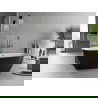 Mexen Luvo Slim voľne stojaca vaňa 170 x 75 cm, biela/čierna, prepad gun metal- 52801707575-95