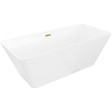 Mexen Velo Slim voľne stojaca vaňa 170 x 75 cm, biela, prepad zlatý - 52811707500-50