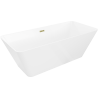 Mexen Velo Slim voľne stojaca vaňa 170 x 75 cm, biela, prepad zlatý - 52811707500-50