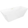 Mexen Velo Slim voľne stojaca vaňa 170 x 75 cm, biela, prepad zlatý brúsený - 52811707500-55